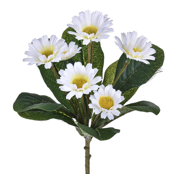 Set 8 Bouquet de Marguerites artificielles avec 7 fleurs Hauteur 25 cm Blanc acquista