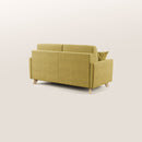Divano Letto 2 Posti 160x94x97 cm in Tessuto Giallo
