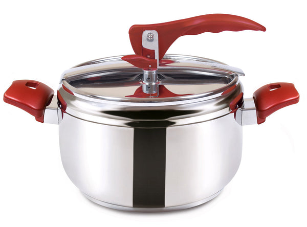 prezzo Autocuiseur 5 Litres en Acier Antiadhésif Induction Collection Acier/Rouge