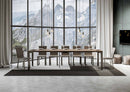Consolle Allungabile 90-300x40x77 cm in Nobilitato Marrone