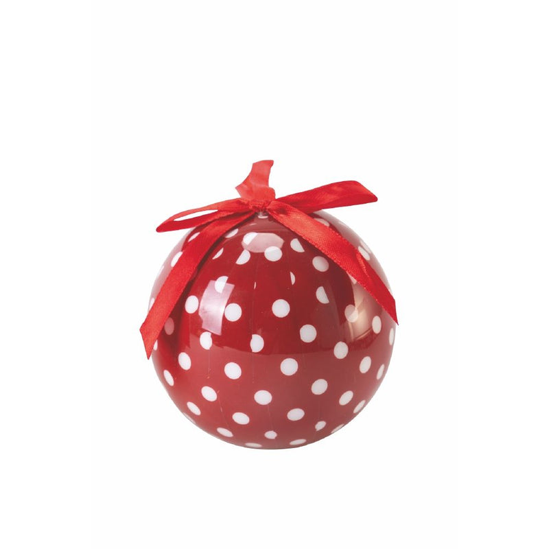 Set 14 Palle di Natale Ø7,5 cm in Polyfoam con Box Righe e Pois