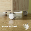 Cassettiera da Ufficio 40x35x63 cm a 6 Cassetti con 4 Ruote e Blocco in Melamina Rovere      
