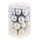 Set 24 Palle di Natale da Appendere Ø 4 cm in Vetro Argento