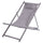 Sdraio Pieghevole Lido con Poggiatesta 94x60x92-81 cm in Poliestere e PVC Grigio Chiaro
