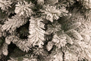 Albero di Natale Artificiale H198 cm Abete Mixed Slim innevato 875 Tips Verde
