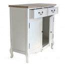 Credenza Cuore 86x37x85 h cm in Legno di paulownia Bianco