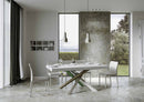 Tavolo Allungabile 200-304x90x77 cm Volantis Premium Bianco Frassino Telaio 4A 