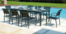 Tavolo da Giardino Allungabile 160/240x100x75 cm in Alluminio Grigio Antracite