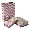 Set 3 Scatole libro in Similpelle marroncino 