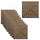 Set 10 Pannelli Decorativi Fonoassorbenti 58x58 cm in MDF Decoro A Tris Linee Noce Asia