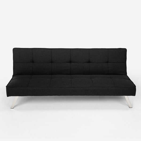 Canapé convertible 172x74x75 cm en tissu noir prezzo