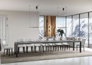 Tavolo Allungabile 120/380x90 cm Everyday Cemento Gambe Antracite      