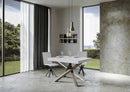 Tavolo Allungabile 140-244x90x77 cm Volantis Bianco Frassino Telaio 4C 