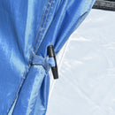 Tenda da Campeggio 265x140x95 cm con Gancio Interno e Finestre a Rete Azzurra
