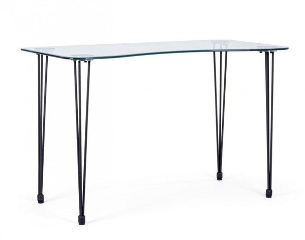 Bureau Rondò 120x60 en Verre Noir sconto