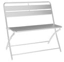 Panca Pieghevole da Giardino 94x51x86 cm in Ferro Bianca