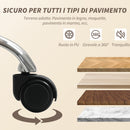 Sedia da Ufficio Operativa Massaggiante a 4 Punti con Riscaldamento e Braccioli Ribaltabili  in Tessuto Effetto Lino Grigio  