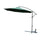 Parasol de Jardin Ø3m Décentralisé en Métal et Polyester Vert