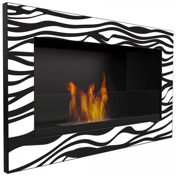 Cheminée Bioéthanol Murale 64,8x37,4 cm Flig Washington Zebra sconto