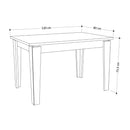 Tavolo Allungabile 120x80 cm in MDF Megaron Antracite