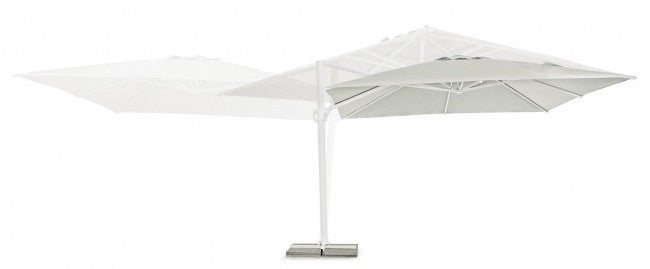 Ombrellone da Giardino Decentrato 4x4x2,93h m Eden Bianco 