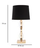 Lampada da Tavolo Cordy Ø 30x59 cm in Ferro e Poliestere