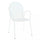 Chaise de jardin empilable Sheffield 54x61x90 h cm en acier blanc