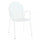 Chaise de jardin empilable Sheffield 54x61x90 h cm en acier blanc