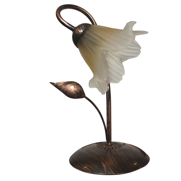 Lampe 1xE14 Cuivre Marron Cadre Ambre Shaded Verre Satiné E-Energy Melania acquista