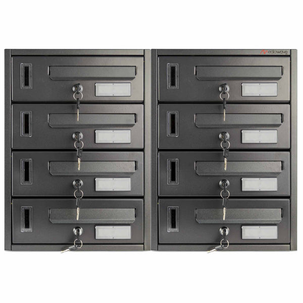 Boîtes aux Lettres 42x18x62 cm Artigian 8 Places avec Serrure en Métal Anthracite prezzo