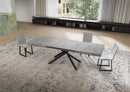 Tavolo Allungabile 160-264x90x74 cm Niket Cemento Gambe Antracite