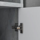 Mobile Guardaroba per Ingresso con Specchio Appendiabiti e Armadio 145x29x184 cm Grigio e Bianco  