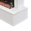 Camino Elettrico da Pavimento Effetto Fiamma 1500W Paige Bianco