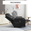 Poltrona Alzapersona 88x92x106 cm in Similpelle Nero