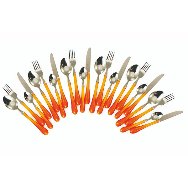 prezzo Ménagère de Service 24 Pièces en Inox Villa d'Este Drop Orange