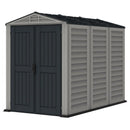 Casetta da Giardino Porta Attrezzi 161x250x210 cm in PVC Grigio/Grigio Scuro