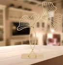 Scultura Leaf Glam 35x11,5x44 cm in Ferro Oro