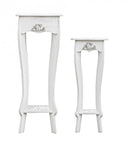 Set 2 Porta Lampada Blanc in Legno