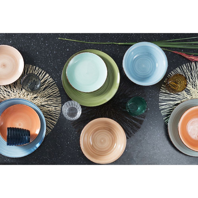 Set 6 Tovagliette Tonde in Carta Villa d'Este Sunshine Marrone