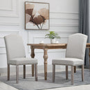 Set 2 Sedie Imbottite 51x64x99,5 cm in Tessuto  Grigio chiaro