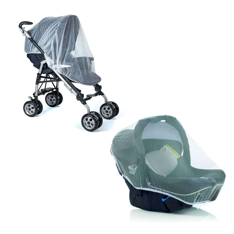 Zanzariera Universale per Passeggino e Carrozzina in Poliestere Elastico Bianca