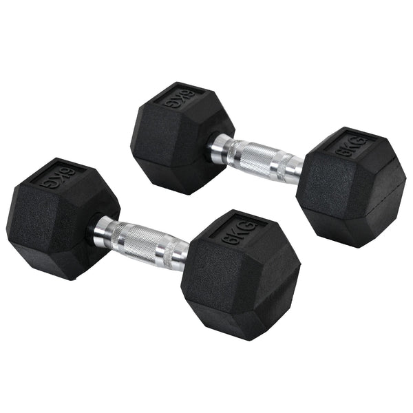 Set di 2 Manubri Esagonali da 6 kg con Presa Antiscivolo e Rivestimento in Gomma Nero prezzo