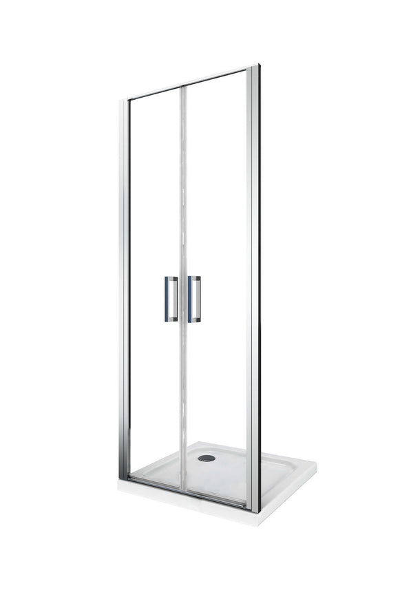 Paroi de Douche 2 Portes Battantes en Cristal 6mm H190 Saloon Différentes Tailles sconto