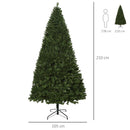 Albero di Natale Artificiale 210 cm 960 Rami 300 LED  Pino Verde