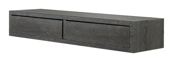 Mensola da Parete con 2 Cassetti 88,2x13,4x23,7 cm in Fibra di Legno Domino Maxi Rovere Scuro online