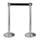 2 Tringles à Rideaux 3 mètres en Acier Inoxydable Brossé Ø36x101 cm Ruban Noir