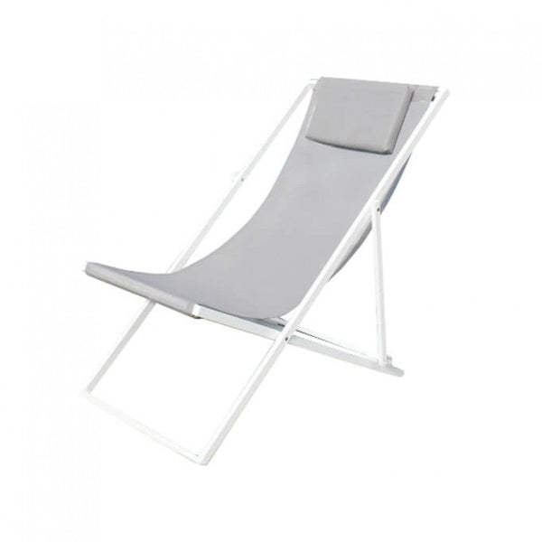 Chaise longue Avana 97x52x76 h cm en textilène blanc acquista