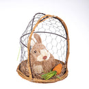 Set 2 Conigli in Gabbia con Carota H 17 cm 