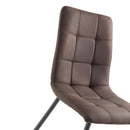 Set 4 Sedie 42,5x52,5x87,5 cm in Similpelle Marrone Scuro