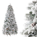 Albero di Natale Artificiale Innevato 245 cm 1893 Rami Abete Verde